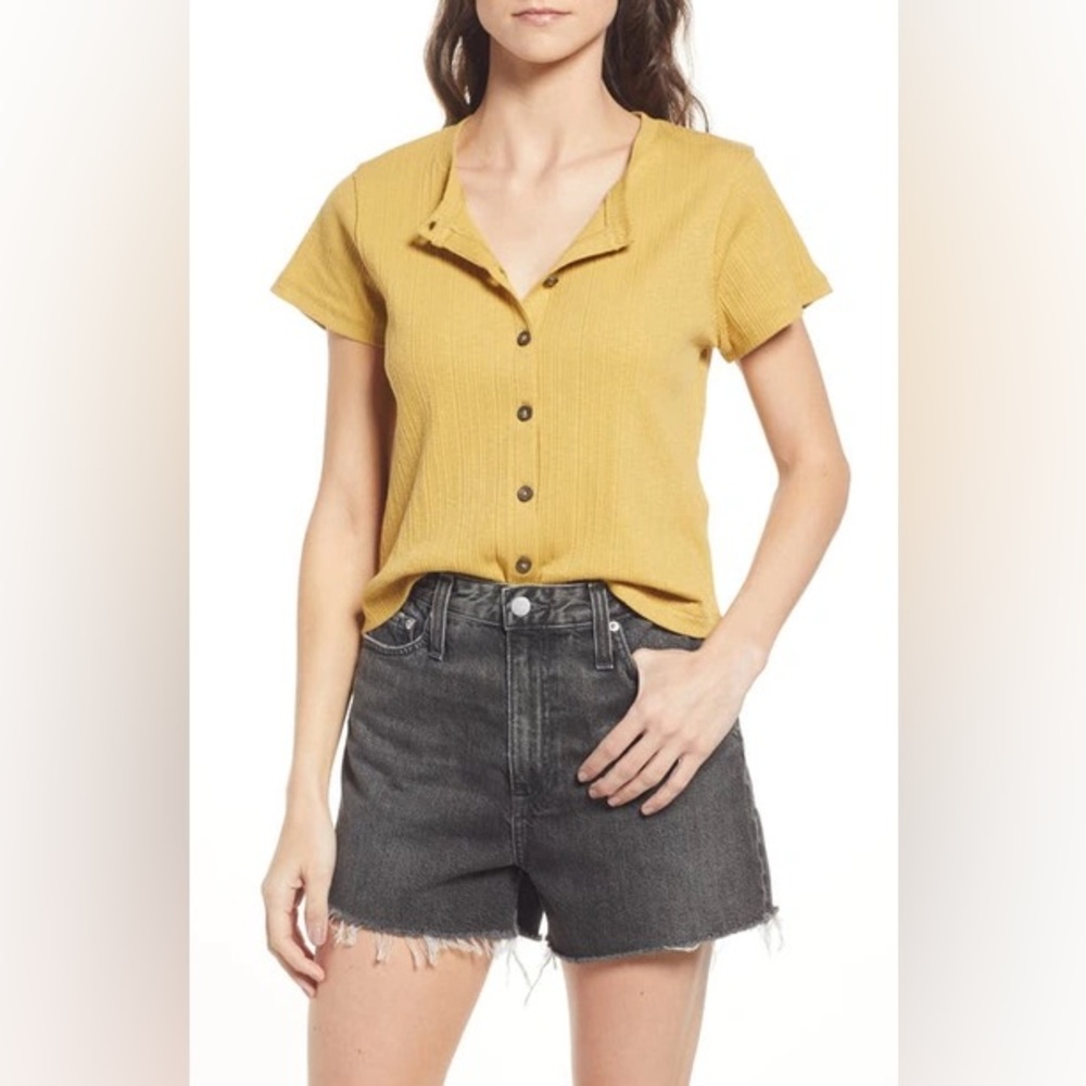 Madewell Pointelle Button Down Tee